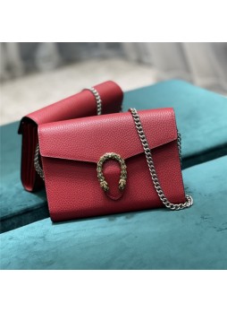 DIONYSUS MINI CHAIN WALLET 401231 Leather Red High